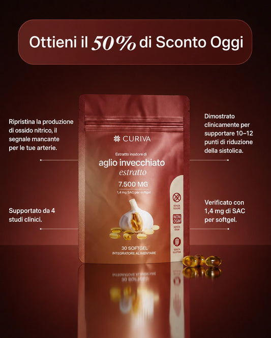 Estratto di aglio invecchiato — L'unico integratore naturale clinicamente testato per abbassare la pressione sanguigna