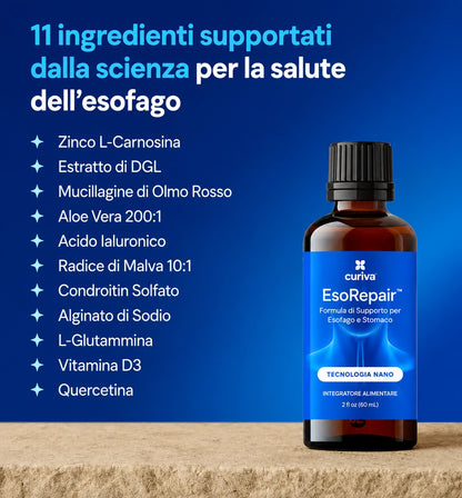 Curiva EsoRepair™: integratore con formula nano per la protezione dell'esofago