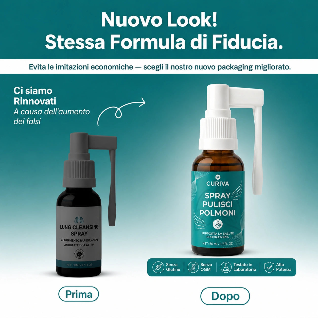 CURIVA™ Spray purificante per i polmoni