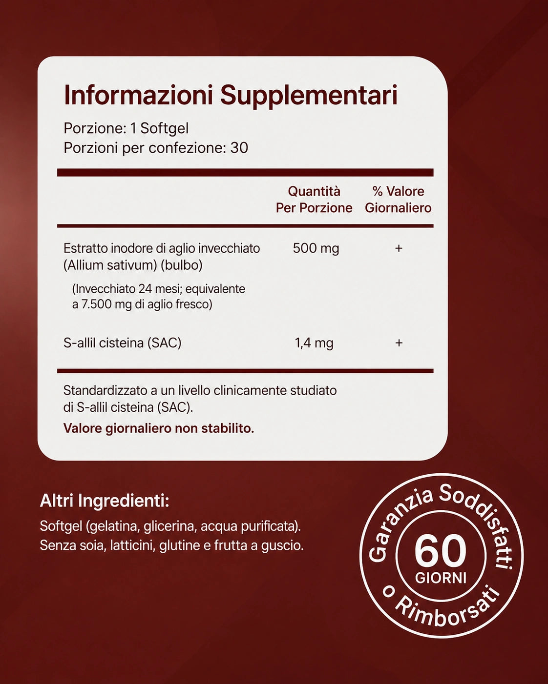 Estratto di aglio invecchiato — L'unico integratore naturale clinicamente testato per abbassare la pressione sanguigna