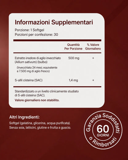 Estratto di aglio invecchiato — L'unico integratore naturale clinicamente testato per abbassare la pressione sanguigna