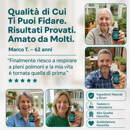 CURIVA™ Spray purificante per i polmoni